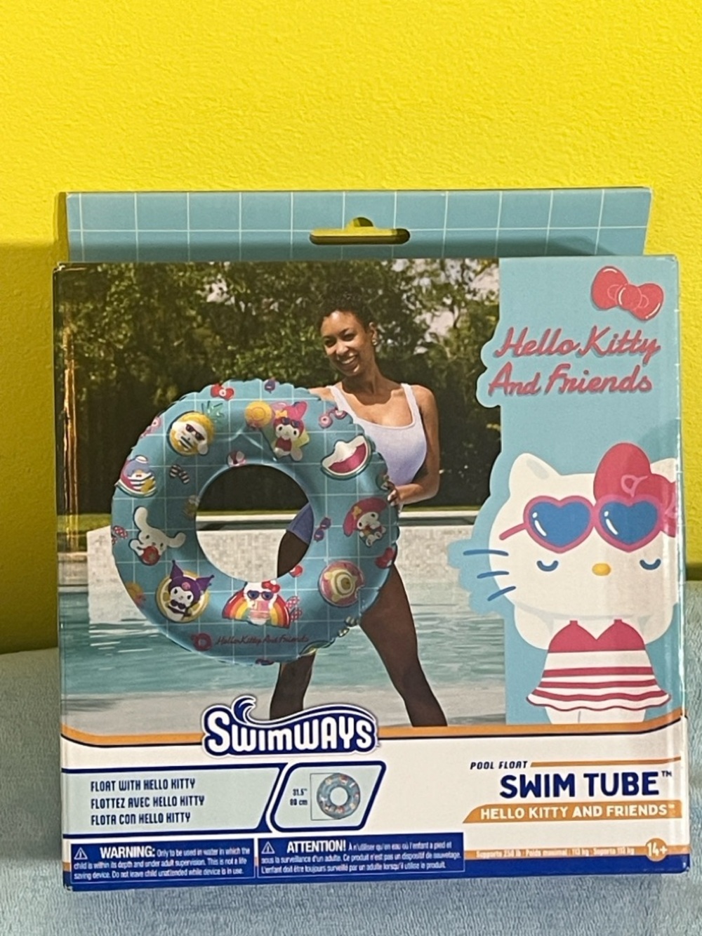 Swimways Hello Kitty Suntanner Pool Float, Inflatable Pool Floats Age 14 & Up - Picture 5 of 7
